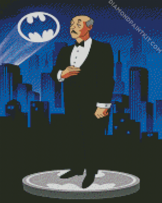 Alfred Pennyworth And Batman Sign diamond painting