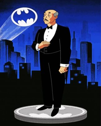 Alfred Pennyworth And Batman Sign diamond painting