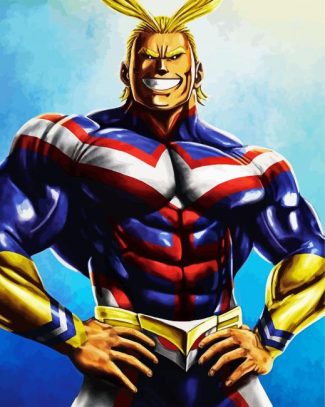 All Might Superhero diamond painting