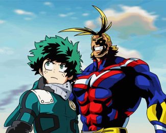 All Might And Deku diamond painting