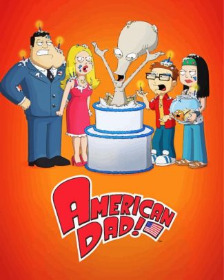 American Dad Animation Poster diamond painting