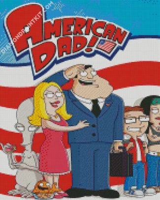 American dad animation diamond painting