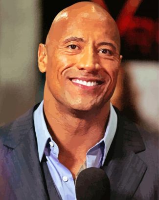 American Dwayne Johnson Diamond painting