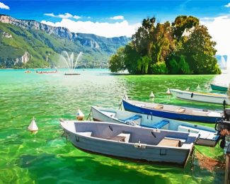 Annecy Lake Landscapes diamond painting