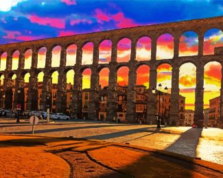 Aqueduct Of Segovia Monument diamond painting