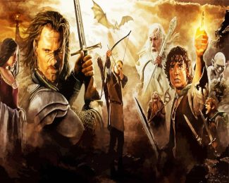 Aragorn And Characters Of Lord Of The Rings diamond painting