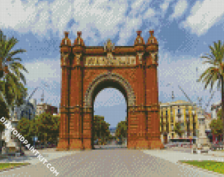 Arco De Triunfo De Barcelona Spain diamond painting