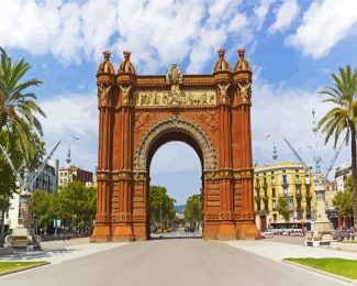 Arco De Triunfo De Barcelona Spain diamond painting