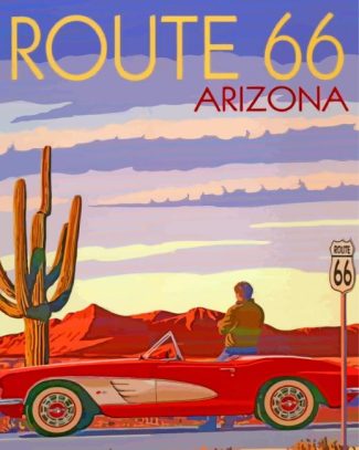 Arizona Route 66 Poster diamond painting