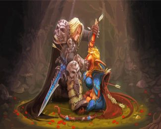 Arthas Menethil And Sylvanas diamond painting