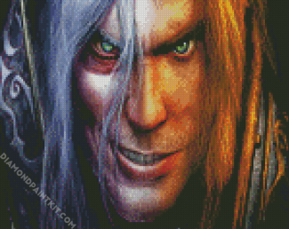 Arthas Menethil Half Evil Face diamond painting