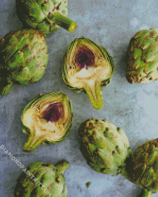 Artichokes Halves diamond painting