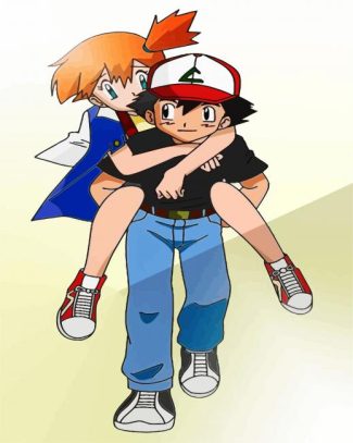 Ash And Misty Pokemon diamond painting