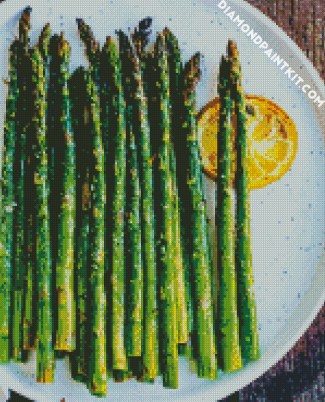 Asparagus Dish With Lemon diamond painting