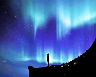 Aurora Spiritual Awakening Silhouette diamond painting