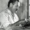 Author Ernest Hemingway diamond painting