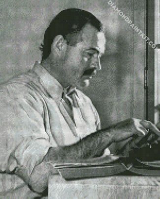 Author Ernest Hemingway diamond painting