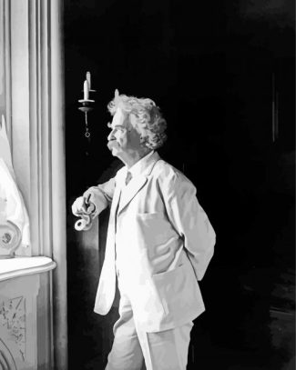 Author Mark Twain diamond painting