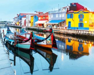 Aveiro Lagoon Boats diamond painting