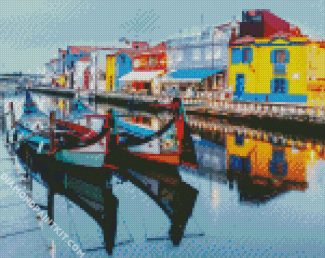 Aveiro Lagoon Boats diamond painting