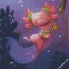 Axolotl Warrior diamond painting