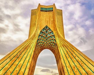 Azadi Tower Iran Tehran diamond painting