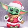 Baby Yoda Santa Diamond painting