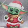 baby yoda santa diamond painting