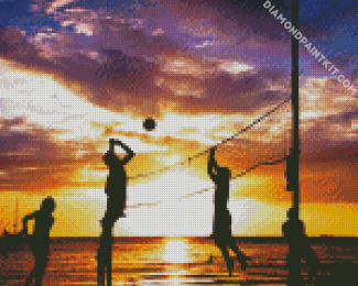 Beach Volleyball Players diamond painting