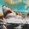 Big Megalodon Fish diamond painting