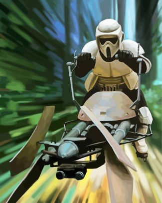 Biker Scout Trooper diamond painting