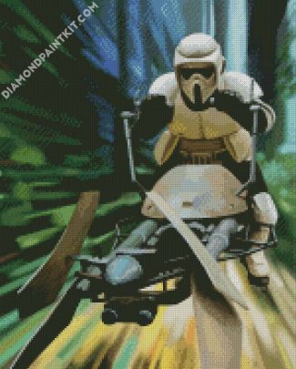 Biker Scout Trooper diamond painting