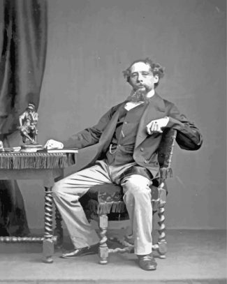 Black And White Charles Dickens diamond painting