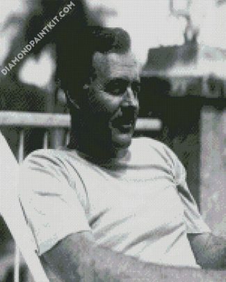 Black And White Ernest Hemingway diamond painting