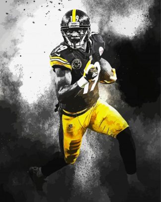 Black And White JuJu Smith Schuster diamond painting