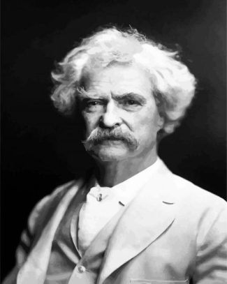 Black And White Mark Twain diamond painting