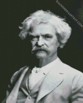 Black And White Mark Twain diamond painting