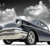 Black And White 57 Chevy diamond painting