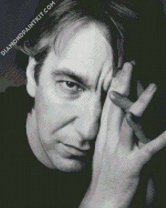 Black and White Alan rickman diamond painting