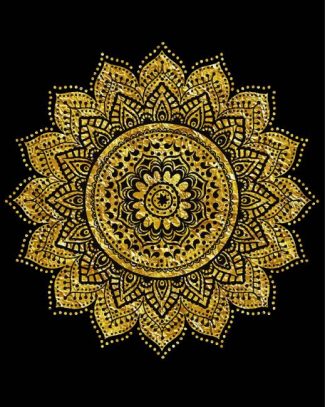 Black Gold Mandala diamond painting