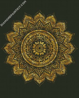 Black Gold Mandala diamond painting