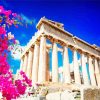 Bloossoms Pathenon Greec diamond painting