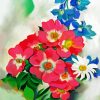 Blue And Pink Larkspur diamond painting