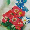 Blue And Pink Larkspur diamond painting