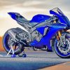 Blue Motorcycle diamond painting