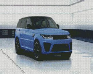 Blue Lan Rover Car diamond painting