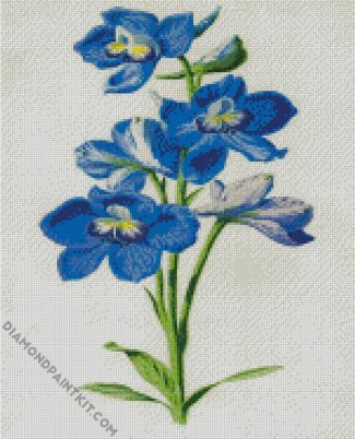 Blue Larkspur Art diamond painting