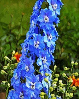 Blue Larkspur diamond painting