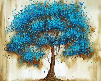 Blue Tree diamond painting