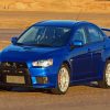 Blue Mitsubishi Lancer diamond painting